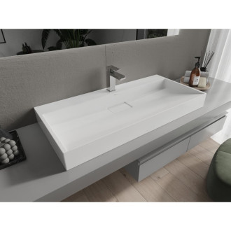 Mexen Ava umyvadlo na desku z konglomerátu 1/O 100 x 46 cm, bílá - 23011001