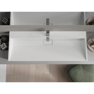 Mexen Ava umyvadlo na desku z konglomerátu 1/O 120 x 46 cm, bílá - 23011201
