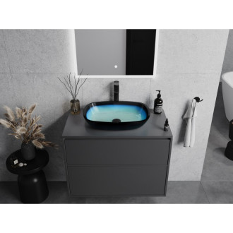 Mexen Araks skleněné umyvadlo na desku 54 x 39 cm, modré - 24155447