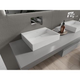 Mexen Ava umyvadlo na desku z konglomerátu B/O 50 x 38 cm, bílá - 23015000
