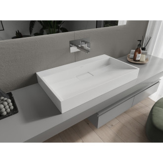 Mexen Ava umyvadlo na desku z konglomerátu B/O 80 x 46 cm, bílá - 23018000