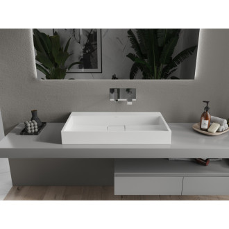 Mexen Ava umyvadlo na desku z konglomerátu B/O 80 x 46 cm, bílá - 23018000