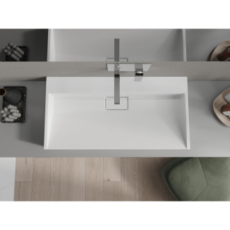 Mexen Ava umyvadlo na desku z konglomerátu B/O 90 x 46 cm, bílá - 23019000
