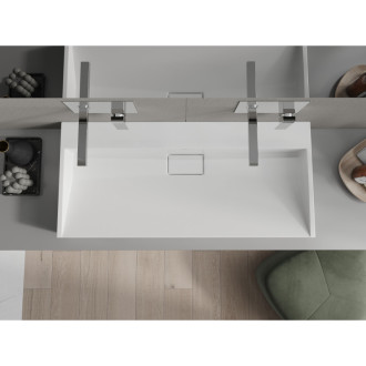 Ava umyvadlo na desku, litý mramor 100 x 46, bílá 23011000