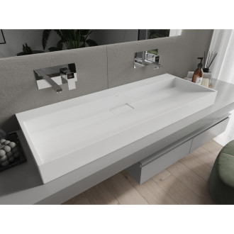 Mexen Ava umyvadlo na desku z konglomerátu B/O 120 x 46 cm, bílá - 23011200
