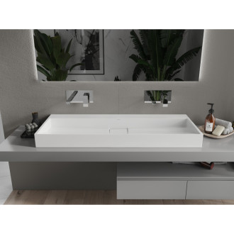 Mexen Ava umyvadlo na desku z konglomerátu B/O 120 x 46 cm, bílá - 23011200