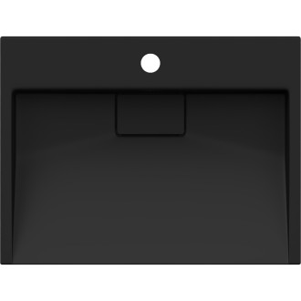 MEXEN Ava umyvadlo na desku litý mramor 1/O 50 x 38 cm, černá 23015071