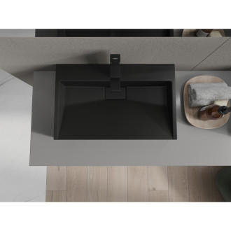 Mexen Ava umyvadlo na desku z konglomerátu 1/O 60 x 38 cm, černá - 23016071