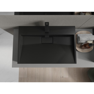 Mexen Ava umyvadlo na desku z konglomerátu 1/O 70 x 46 cm, černá - 23017071