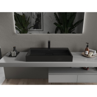 Mexen Ava umyvadlo na desku z konglomerátu 1/O 80 x 46 cm, černá - 23018071