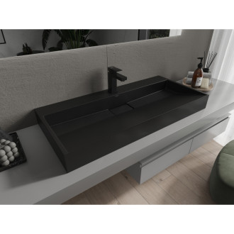 Mexen Ava umyvadlo na desku z konglomerátu 1/O 100 x 46 cm, černá - 23011071