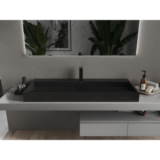 Mexen Ava umyvadlo na desku z konglomerátu 1/O 120 x 46 cm, černá - 23011271
