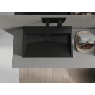 Mexen Ava umyvadlo na desku z konglomerátu B/O 60 x 38 cm, černá - 23016070