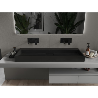 Mexen Ava umyvadlo na desku z konglomerátu B/O 120 x 46 cm, černá - 23011270