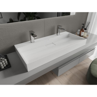 Mexen AVA umyvadlo na desku litý mramor 100 x 46 cm, bílá 23011002