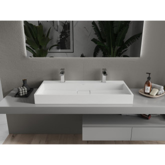 Mexen AVA umyvadlo na desku litý mramor 100 x 46 cm, bílá 23011002