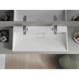 Mexen AVA umyvadlo na desku litý mramor 100 x 46 cm, bílá 23011002