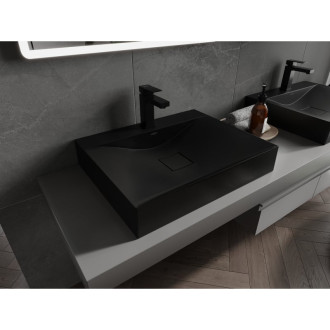 Mexen Poli umyvadlo na desku z konglomerátu 1/O 60 x 48 cm, černá - 23026071