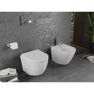 Záchodová mísa Mexen Lena Rimless se sedátkem soft-close, tvrdá, Duroplast, bílá 30220200
