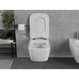 Mexen Margo rimless WC + SLIM soft-close sedátko, Duroplast, bílá 30420800