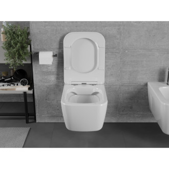 Mexen Margo rimless WC + SLIM soft-close sedátko, Duroplast, bílá 30420900