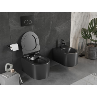 Mexen Sofia rimless WC + SLIM soft-close sedátko, Duroplast, černá matná 30540185
