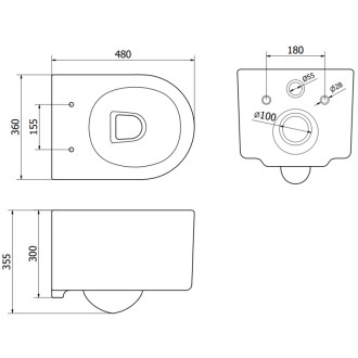 Mexen Sofia rimless WC se sedátkem soft-close, odolná, Duroplast, bílá 30540200