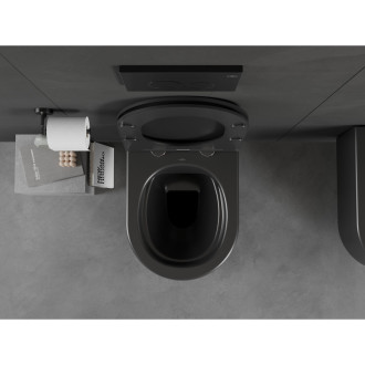 Mexen Sofia rimless WC + SLIM soft-close sedátko, Duroplast, matná černá 30541085