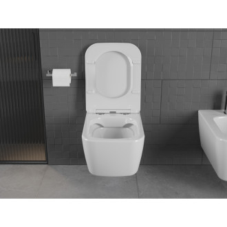 Mexen Stella rimless WC + SLIM soft-close sedátko, Duroplast, bílá 30680900