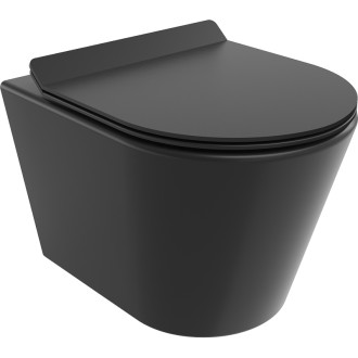 Mexen Rico rimless WC + SLIM soft-close sedátko, Duroplast, matná černá 30720185