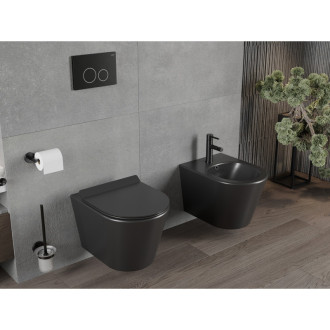 Mexen Rico rimless WC + SLIM soft-close sedátko, Duroplast, matná černá 30720185
