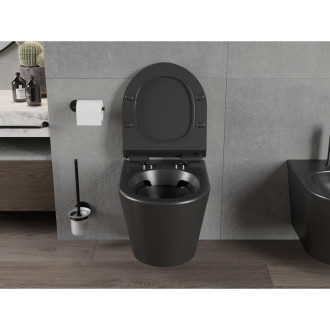 Mexen Rico rimless WC + SLIM soft-close sedátko, Duroplast, matná černá 30720185