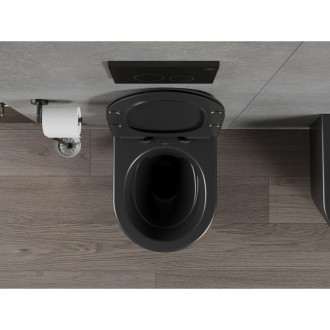 Mexen Rico rimless WC + SLIM soft-close sedátko, Duroplast, matná černá 30720185