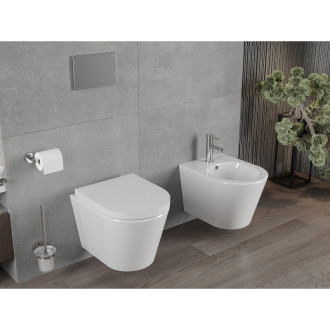 Mexen Rico Rimless záchodová mísa se soft-close sedátkem, tvrdá, Duroplast, bílá 30720200