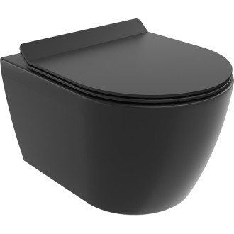 Mexen Carmen rimless WC + SLIM soft-close sedátko, Duroplast, matná černá 30880185