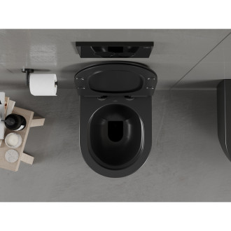Mexen Carmen rimless WC + SLIM soft-close sedátko, Duroplast, matná černá 30880185