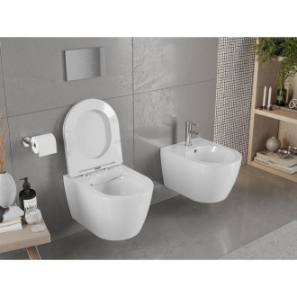 Mexen Carmen rimless WC + SLIM soft-close sedátko, Duroplast, bílá 30880300