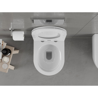 Mexen Carmen rimless WC + SLIM soft-close sedátko, Duroplast, bílá 30880300