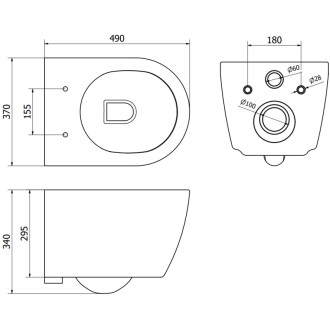Mexen Carmen rimless WC + SLIM soft-close sedátko, Duroplast, bílá 30880300