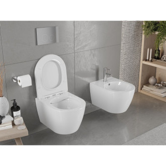 Mexen Carmen rimless WC + SLIM soft-close sedátko, Duroplast, bílá 30880400