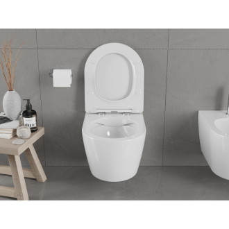 Mexen Carmen rimless WC + SLIM soft-close sedátko, Duroplast, bílá 30880400