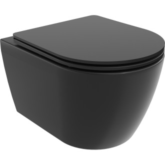 Mexen Carmen rimless WC se soft-close sedátkem slim, Duroplast, černá matná 30881085