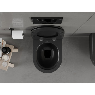 Mexen Carmen rimless WC se soft-close sedátkem slim, Duroplast, černá matná 30881085
