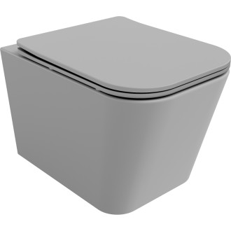 Mexen TEO WC mísa Rimless Duroplast + sedátko, světle šedý mat 30854061