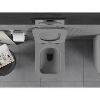 Mexen TEO WC mísa Rimless Duroplast + sedátko, světle šedý mat 30854061