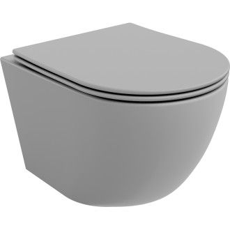 Mexen LENA WC mísa Rimless Duroplast + sedátko, světle šedý mat 30224061