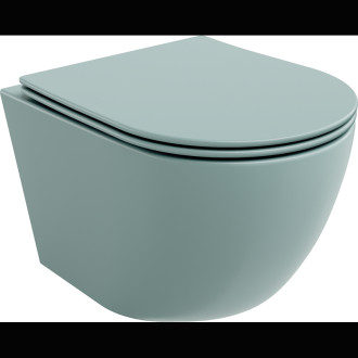 Mexen Lena rimless WC se soft-close sedátkem slim, Duroplast, světle zelená matná 30224048