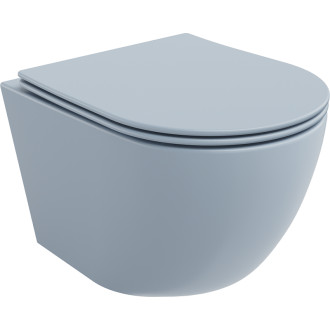 Mexen Lena rimless WC se soft-close sedátkem slim, Duroplast, šedomodrá matná 30224069