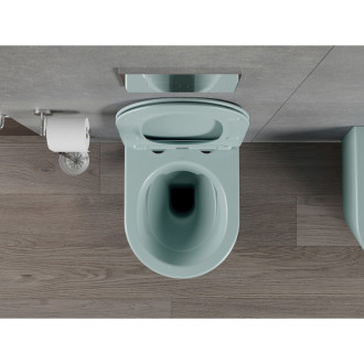 Mexen Rico rimless WC + SLIM soft-close sedátko, Duroplast, světle zelená matná 30724048