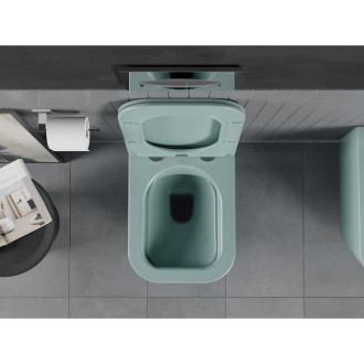 Mexen Teo rimless WC + SLIM soft-close sedátko,  Duroplast, světle zelená matná 30854048